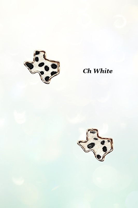 TEXAS ANIMAL PRINT POST EARRING