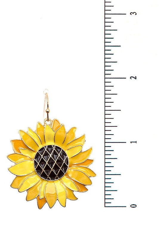 Sunflower Dangle Earring