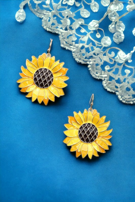 Sunflower Dangle Earring