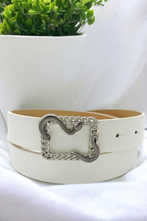 Snake Accent Buckle Fashion Belt