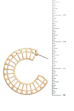 SEMI CIRCLE CUT OUT EARRING