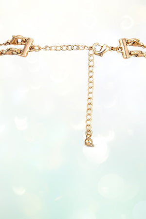 RING PENDANT LAYERED CHAIN NECKLACE SET