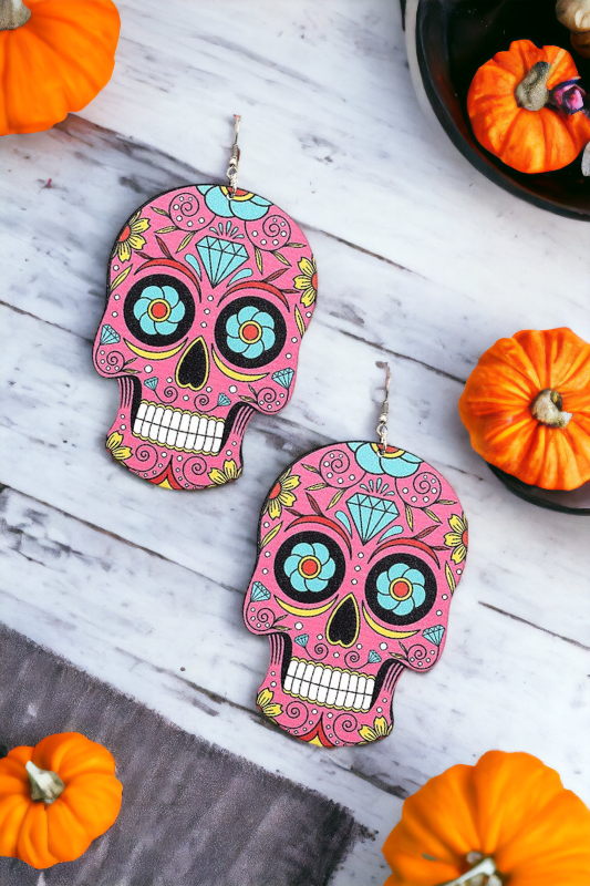 Detail Skull Dangle Earring