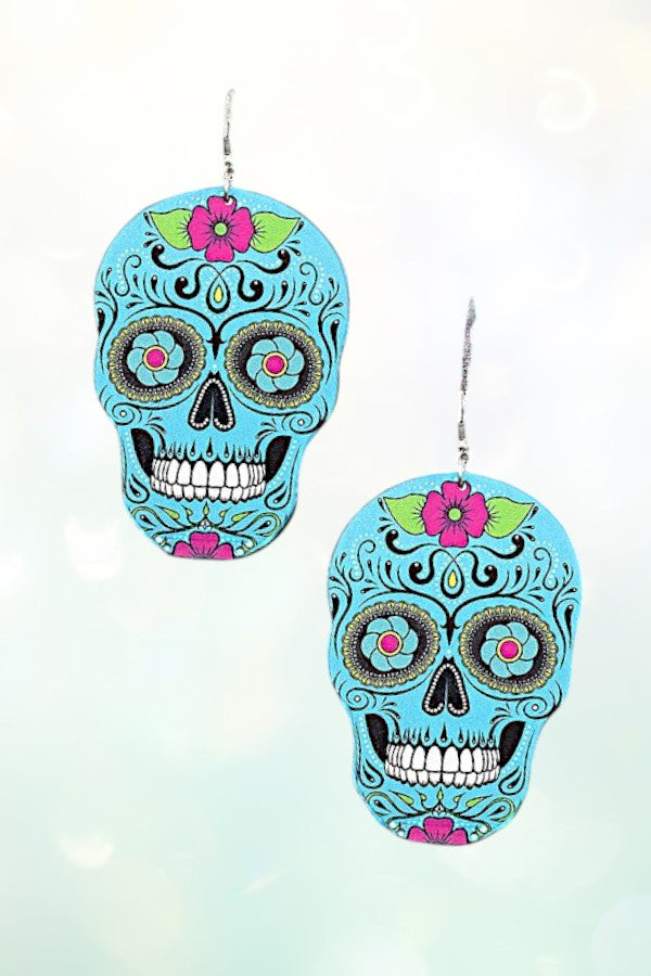 DETAIL SKULL DANGLE EARRING