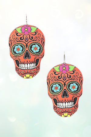 DETAIL SKULL DANGLE EARRING