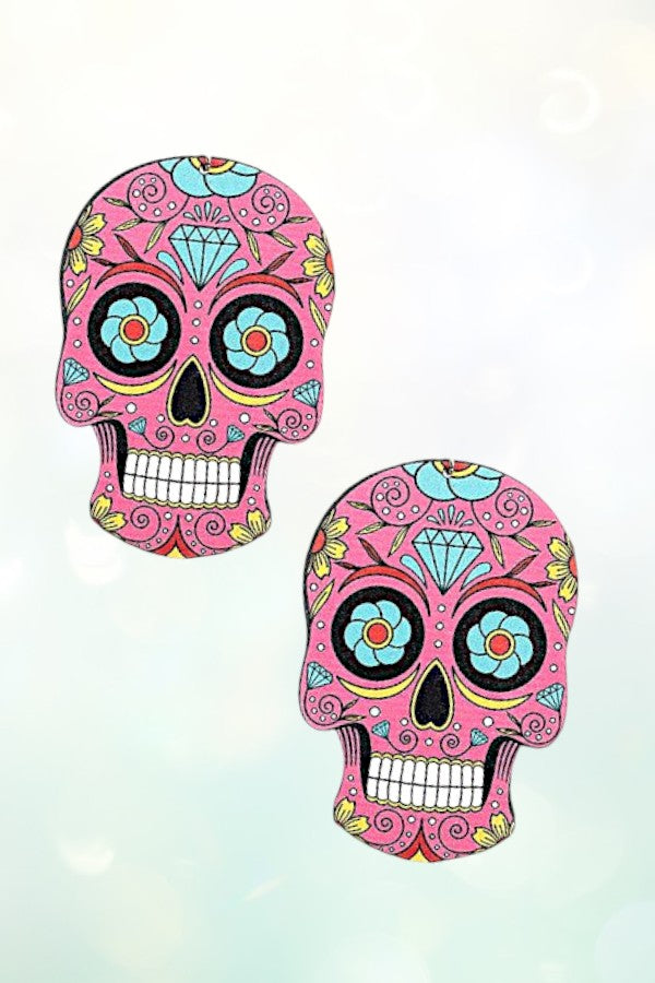 DETAIL SKULL DANGLE EARRING