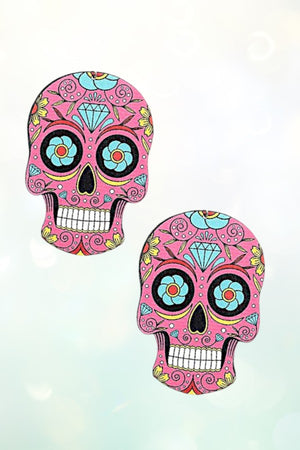 DETAIL SKULL DANGLE EARRING