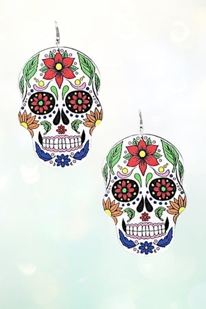 DETAIL SKULL DANGLE EARRING