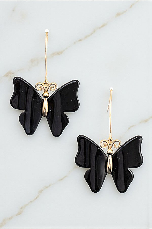 BUTTERFLY WIRE DROP EARRING