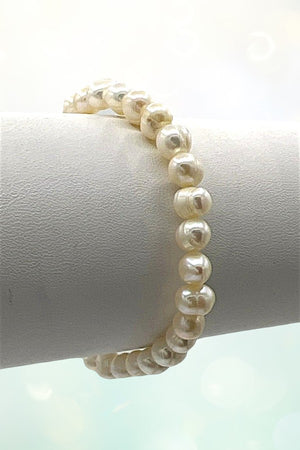 FRESHWATER PEARL BEAD STRETCH BRACELET