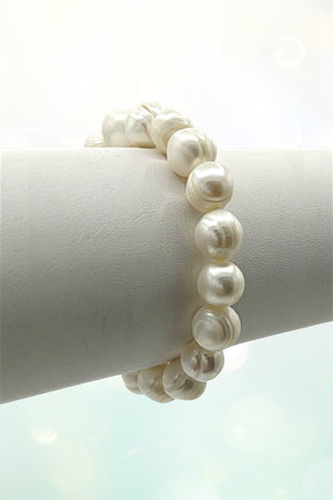 LARGE FRESHWATER PEARL STRETCH BRACELET