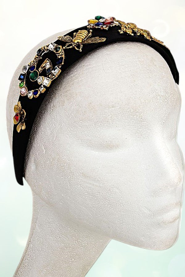 MIX GEM BEE ACCENT FASHION HEADBAND