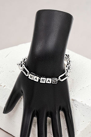 CUBE BEAD MAMA HARDWEAR CHAIN LINK BRACELET