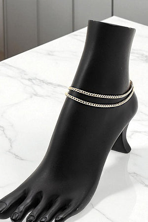 DOUBLE CHAIN ANKLET