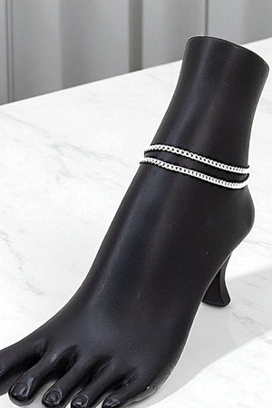 DOUBLE CHAIN ANKLET
