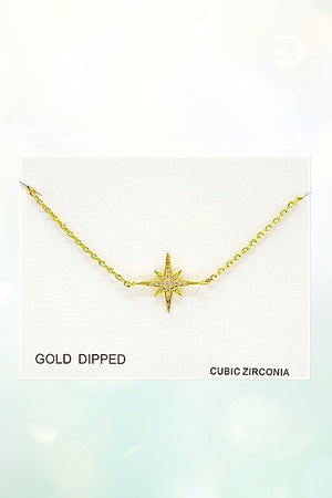 Star CZ Stone Pave Chain Bracelet
