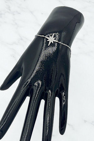 Star CZ Stone Pave Chain Bracelet