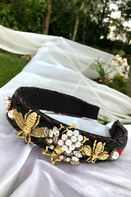 Cluster Pearl Insect Headband