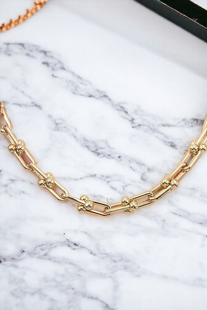 Ball Bead Accent Chain Necklace