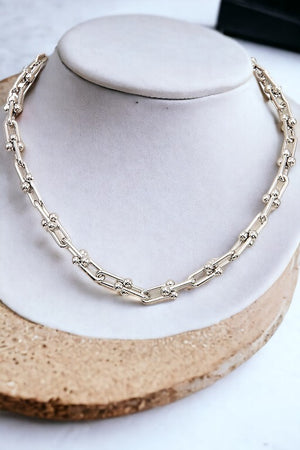 Ball Bead Accent Chain Necklace