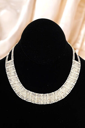 RHINESTONE PAVE COLLAR NECKLACE