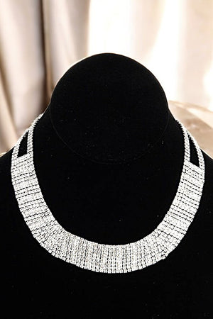 RHINESTONE PAVE COLLAR NECKLACE