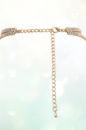 RHINESTONE PAVE LOVE CHOKER NECKLACE