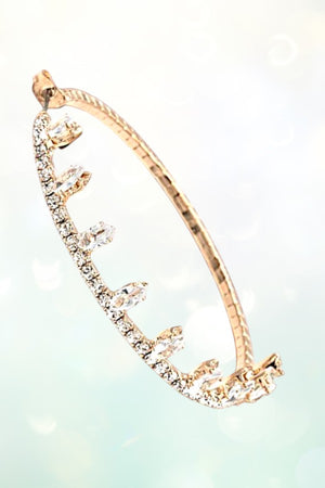 SPIKE CRYSTAL GEM HOOP EARRING