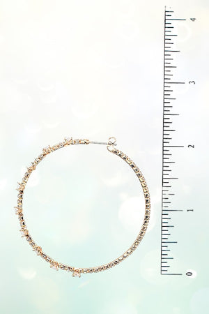 SPIKE CRYSTAL GEM HOOP EARRING