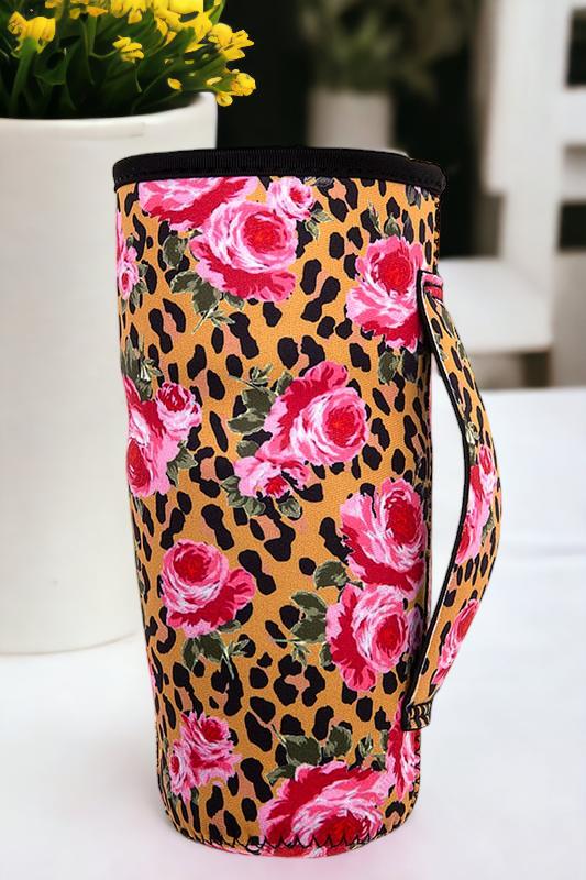 Floral Animal Print Long Cup Sleeve
