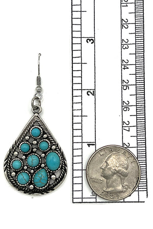 Gemstone Pave Teardrop Earring