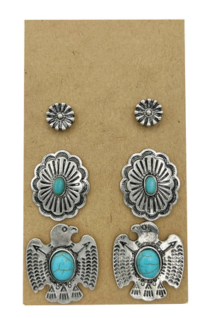 Thunderbird Mix Post Earring Set