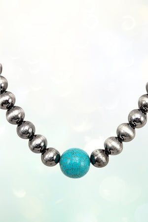 TQ GEM BALL BEADED NECKLACE AND EARRING SET