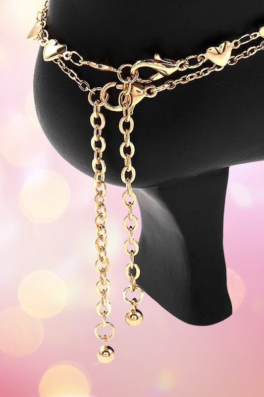 HEART LINK CHAIN ANKLET