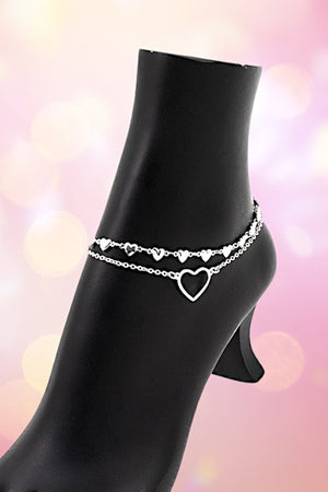 HEART LINK CHAIN ANKLET