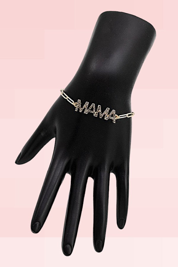 GEM PAVE MAMA BRACELET