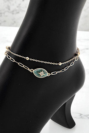 SEMI PRECIOUS STAR ACCENT ANKLET