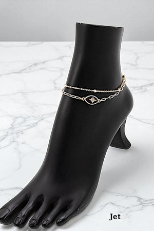 SEMI PRECIOUS STAR ACCENT ANKLET