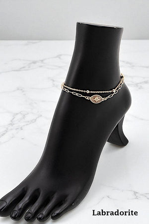 SEMI PRECIOUS STAR ACCENT ANKLET