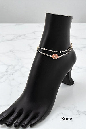 SEMI PRECIOUS STAR ACCENT ANKLET