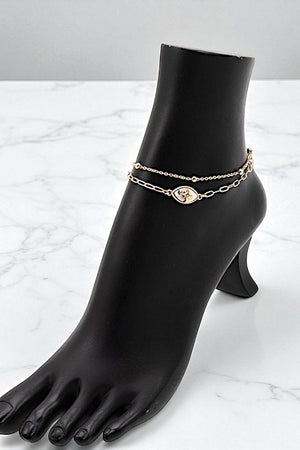 SEMI PRECIOUS STAR ACCENT ANKLET
