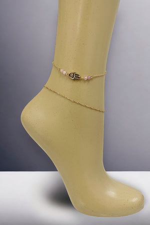 Hamsa Hand Bead Anklet