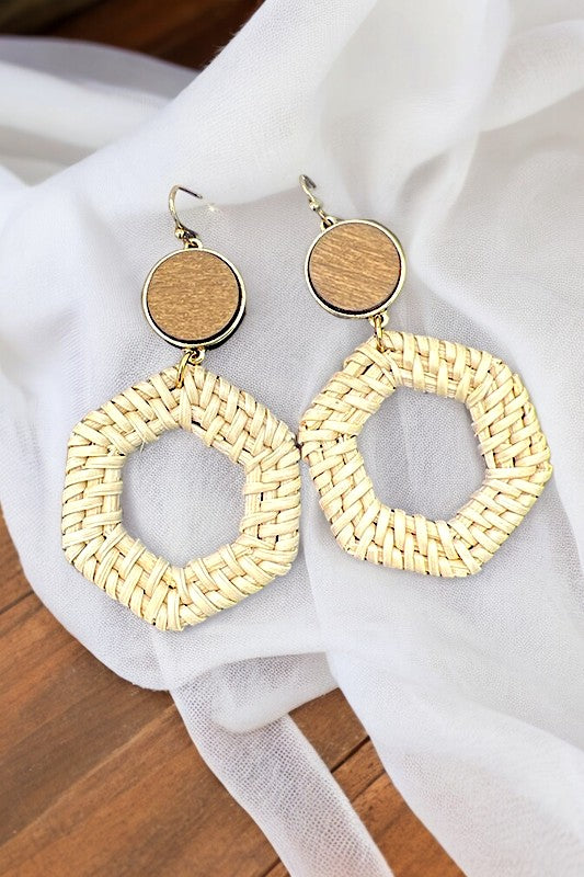 Woven Round Drop Earring