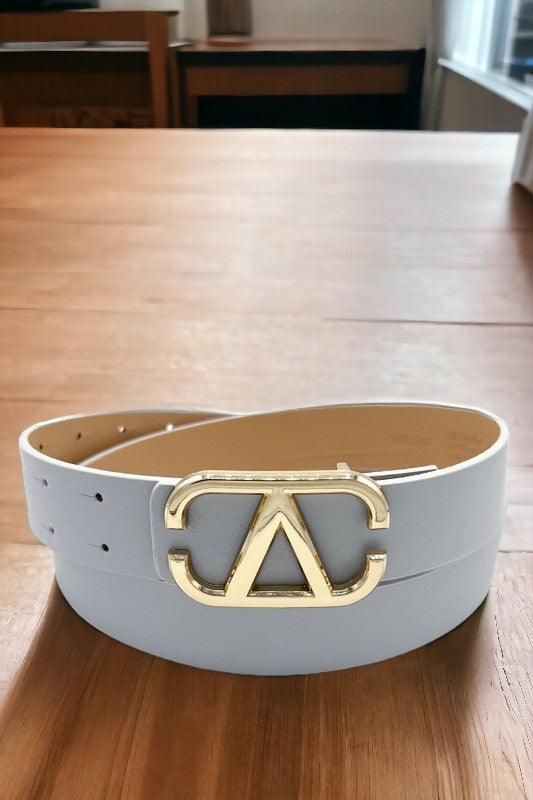 Faux Leather V Buckle Fashion Belt