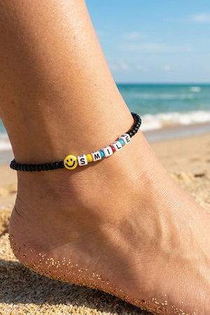 SMILE BEADED ANKLET