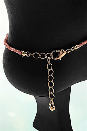 EVIL EYE CHARMS DANGLE BEADED ANKLET