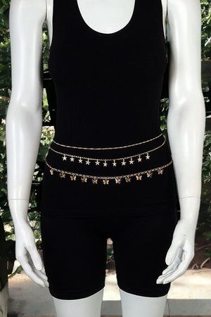 Butterfly and Star Chain Belt