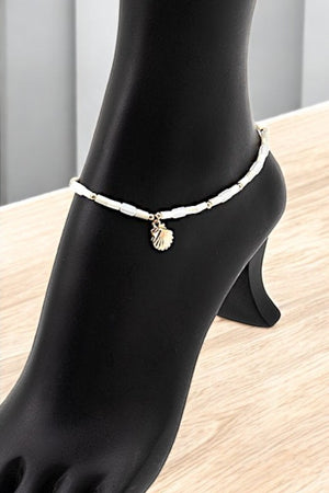 Genuine Shell Bead Charm Anklet