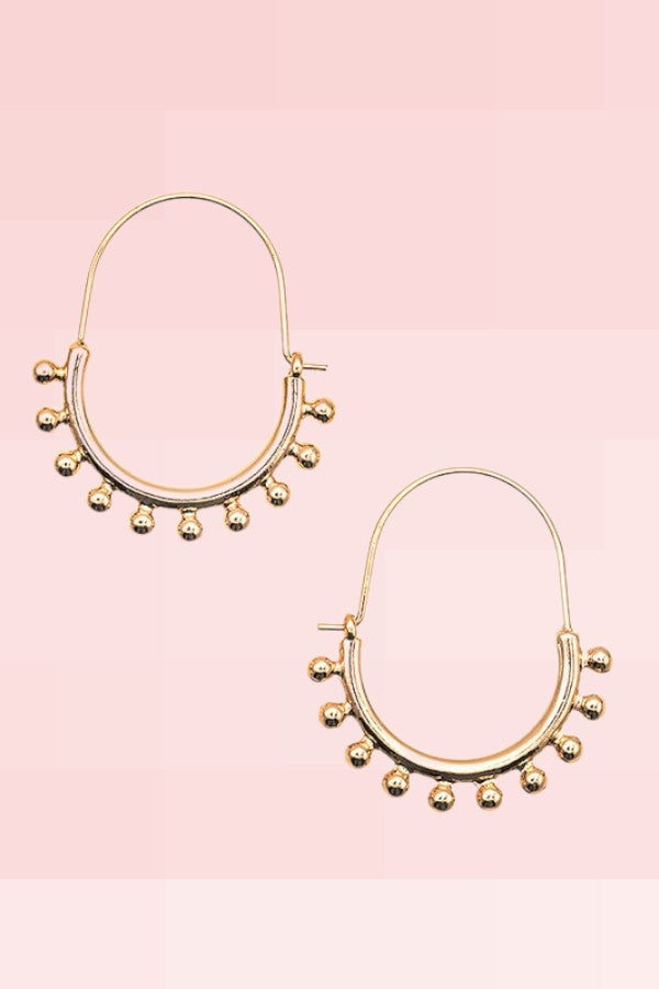 DOTTED WIRE HOOK EARRING