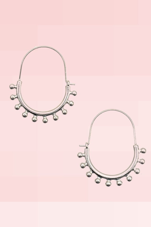 DOTTED WIRE HOOK EARRING